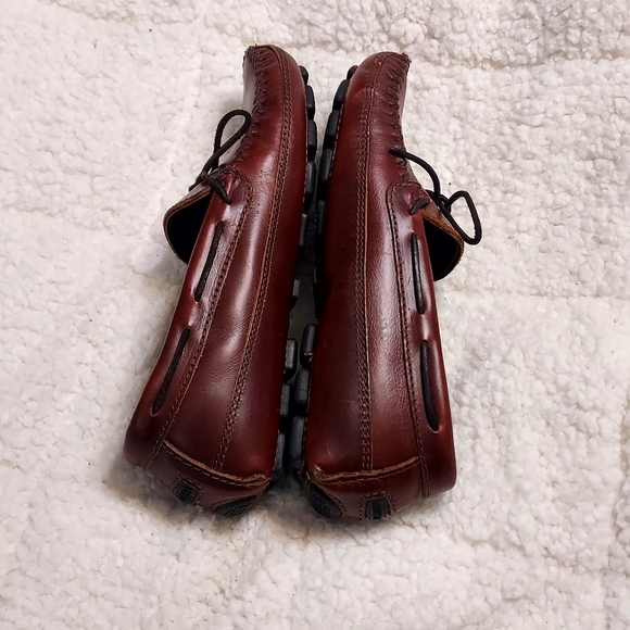 Minnetonka Mens Essential Driver Driving Loafers Dark Brown Leather 8 Preppy main image 4